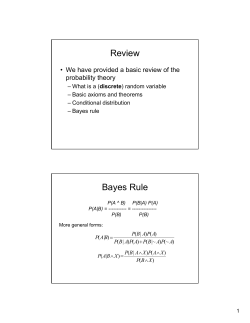 Review Bayes Rule - College of Engineering | Oregon State University