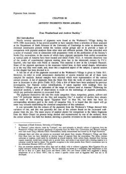 Pigments from Amarna CHAPTER 10 ARTISTS