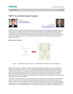 PSS&reg;E 34 and Node-Breaker Support