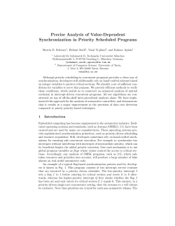 Precise Analysis of Value-Dependent Synchronization in Priority