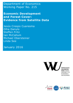 Department of Economics Working Paper No. 215 Economic