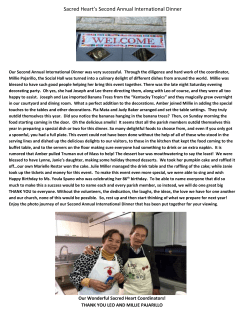 International Dinner - Sacred Heart Catholic Church