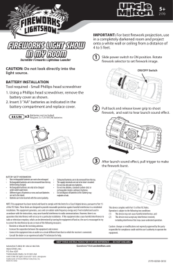 Fireworks Light Show Launcher Manual