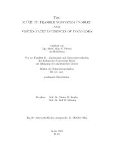 The Maximum Feasible Subsystem Problem and