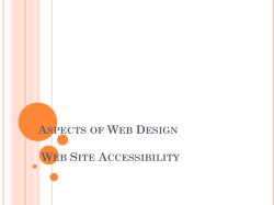 Aspects of Web Design