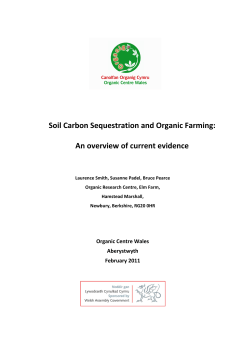 Soil Carbon Sequestration and Organic Farming