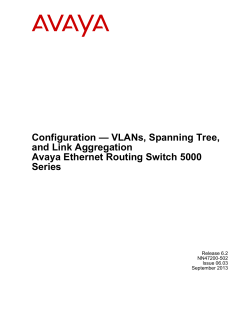 Configuration &mdash; VLANs, Spanning Tree, and Link