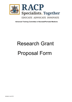 Grant Proposal Form