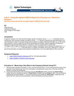 Lab 3 - Using the Agilent 54621A Digital Oscilloscope as a