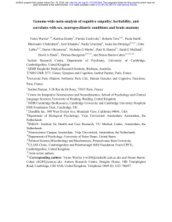 Genome-wide meta-analysis of cognitive empathy