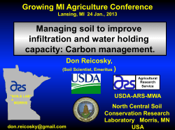 Managing soil to improve infiltration and water holding capacity