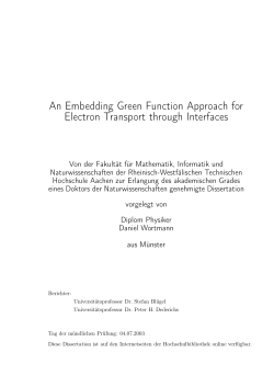 An Embedding Green Function Approach for Electron Transport