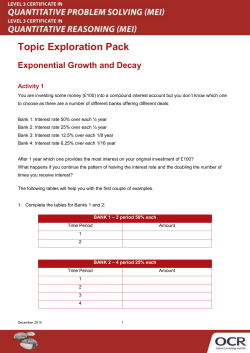 Exponential Growth and Decay