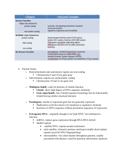 Nuclear Genes Heterochromatin and centromeric regions are non