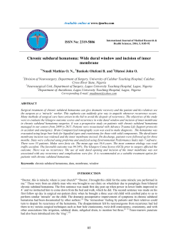 Chronic subdural hematoma - International Journal of Medical