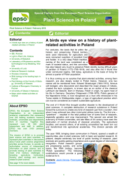 Plant Science in Poland - European Plant Science Organisation