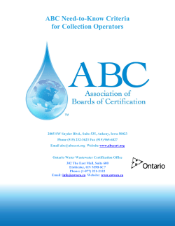 ABC Need-to-Know Criteria for Collection Operators