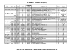 A2 TIMETABLE - SUMMER 2017 (FINAL)