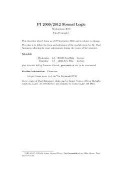 PI 2009/2012 Formal Logic