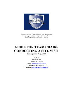 manual for chairing an evaluation team