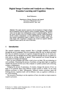 Digital Image Creation and Analysis as a Means to