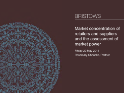 Market concentration of retailers and suppliers and the assessment