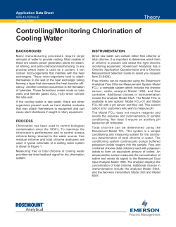 Controlling/Monitoring Chlorination of Cooling Water