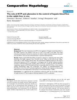 The role of ATP and adenosine in the control of hepatic blood flow in