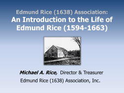 Introduction to Edmund Rice