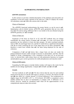 SUPPORTING INFORMATION QM/MM calculations In this section