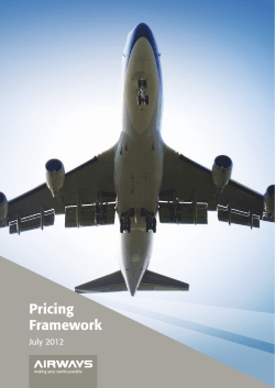 Pricing Framework - Airways New Zealand