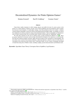 Decentralized Dynamics for Finite Opinion Games