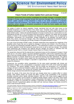Future Trends of Carbon Uptake from Land-use Change