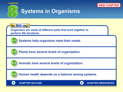 8.1 CHAPTER RESOURCES organ tissue hibernation