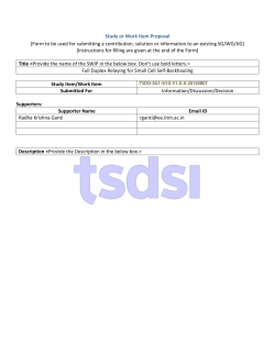 Study or Work Item Proposal