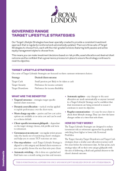 governed range target lifestyle strategies
