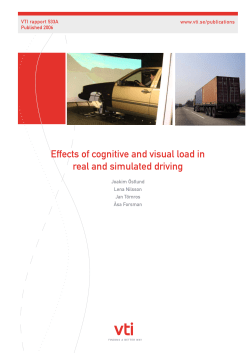 Effects of cognitive and visual load in real and