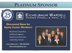 Litigation and Legislation A look into the crystal ball