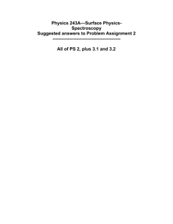 Suggested Answers to Assignment 2