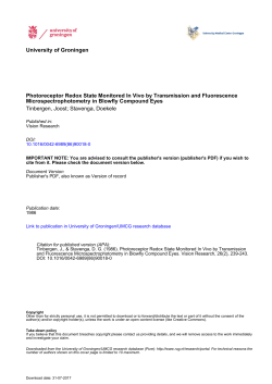 University of Groningen Photoreceptor Redox State Monitored In
