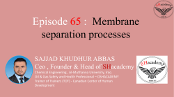 Membrane separation processes