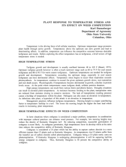 PLANT RESPONSE TO TEMPERATURE STRESS AND ITS