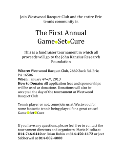 The First Annual Game Set Cure - Prep