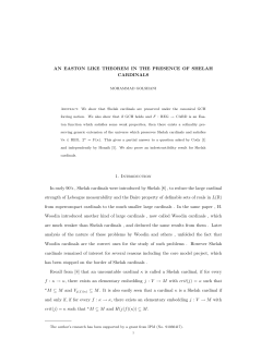 AN EASTON LIKE THEOREM IN THE PRESENCE OF - Math