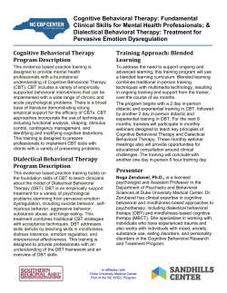 CBT-DBT flyer - Sandhills Center