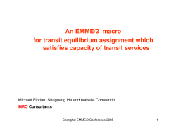 An EMME/2 macro for transit equilibrium assignment which satisfies