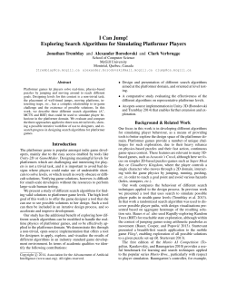 I Can Jump! Exploring Search Algorithms for Simulating