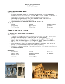 Chapter 1 &ndash; THE RISE OF EUROPE