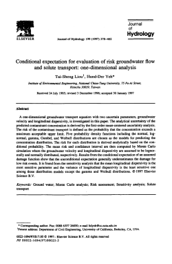 Conditional expectation for evaluation of risk groundwater flow and