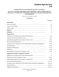 Updated Agenda Item 4-D - ISQC 1